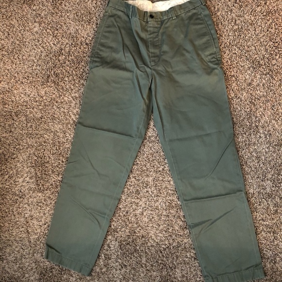 Men’s 33/32 Olive Green Brooks Brothers Chino - Picture 3 of 5